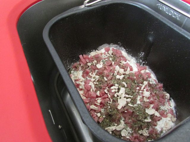 Французский хлеб с ветчиной