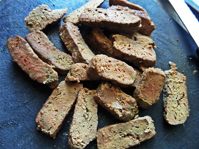Печенка с овощами и гречкой