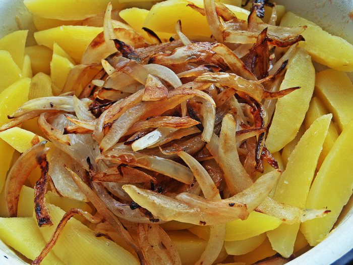 Постный картофельный салат