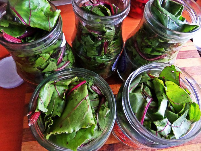 Маринование свекольных стебельков