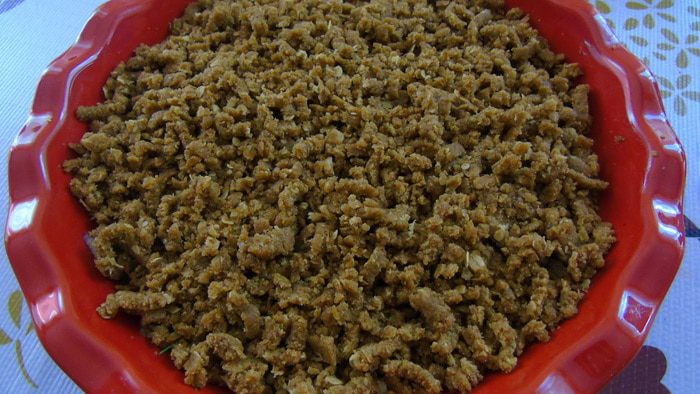 Баклажановый крамбл (ржаной)