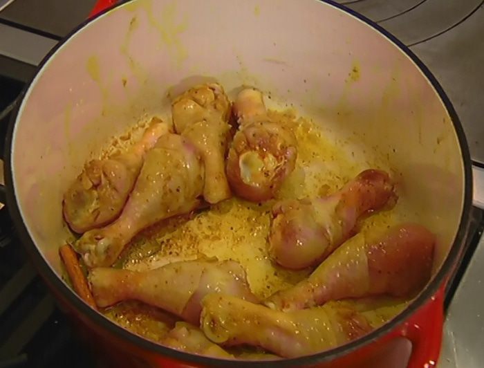 Рис с цыпленком и пряностями  