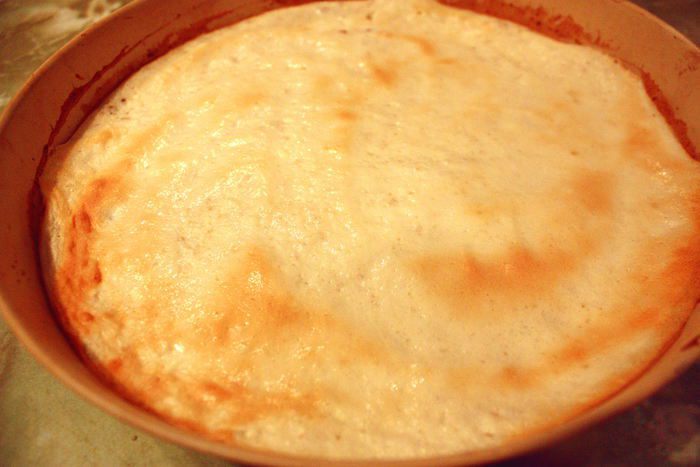 Воздушная творожная запеканка с орешками