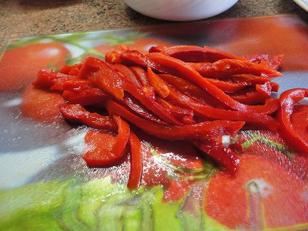 Рис с болгарским перцем и горошком