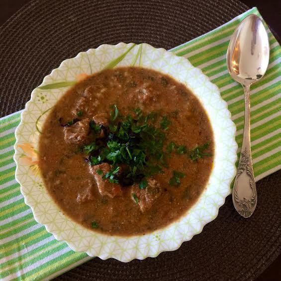 Суп Харчо с орехами