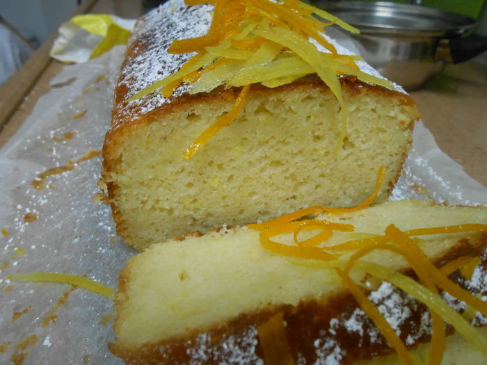Лимонный пирог с миндалем