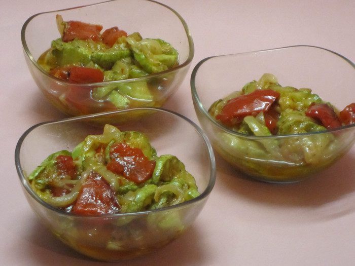 Салат из обжаренных овощей