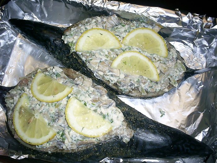 Фаршированная запеченная скумбрия &amp;quot;Праздничная&amp;quot;