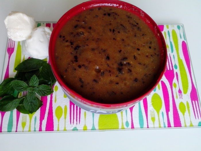 Ванильно-ягодный десертный суп 