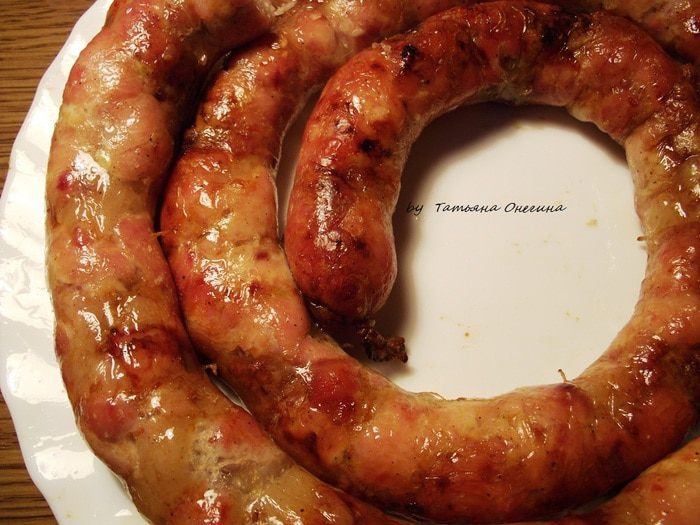 Домашняя колбаса из индейки