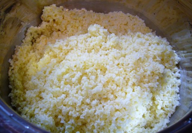 Каша пшенная с креветками