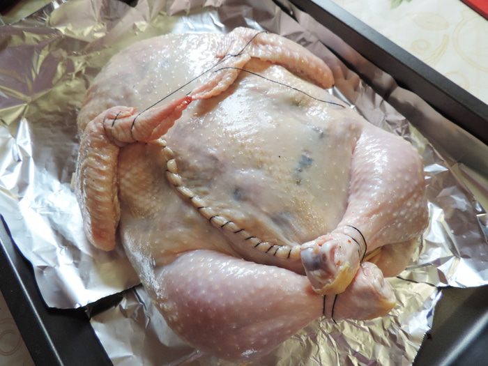 Фаршированная курочка по-французски