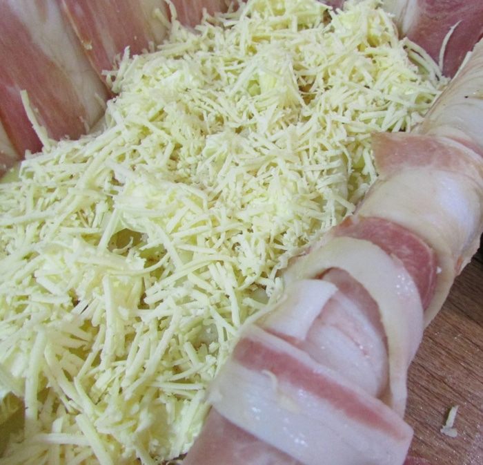 Картофельный мильфей с беконом