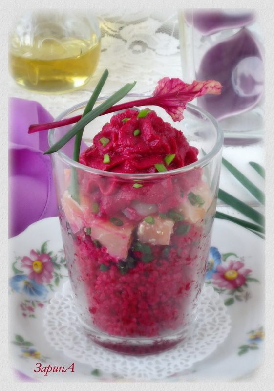 Веррины с семгой и кускусом