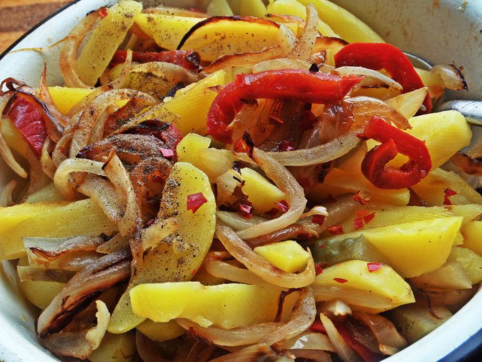Постный картофельный салат