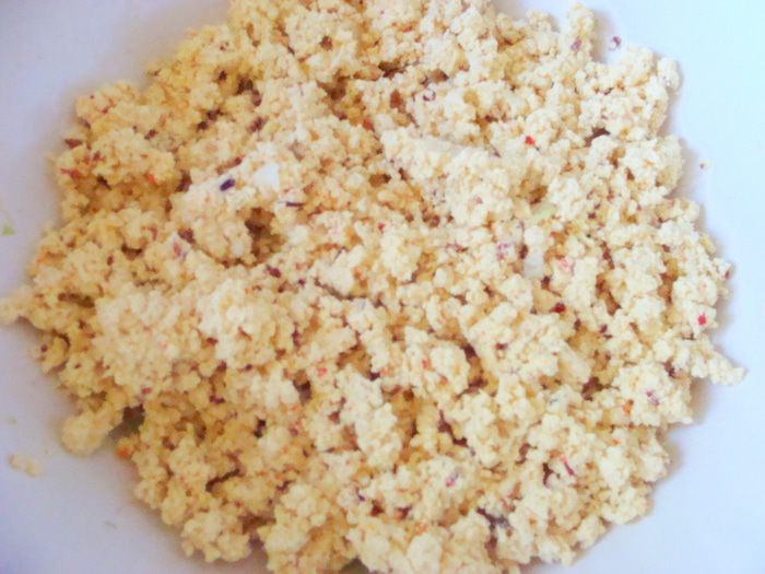Пирог из цельнозерновой муки с капустой и домашним сыром