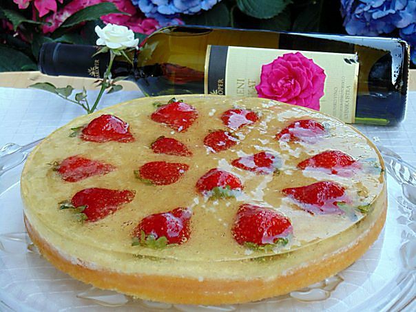 Торт с лимонным курдом &amp;quot;Клубника в шампанском&amp;quot;