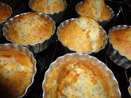 Творожные кексы с маком