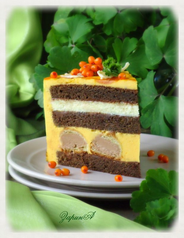 Торт черемухово-облепиховый &amp;quot;Осенний вальс&amp;quot;