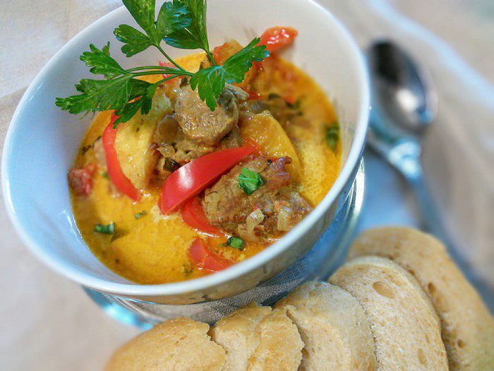 Свиное филе в остром соусе чили (Flammentopf) 