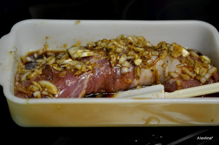 Свинина с глазурью из лайма