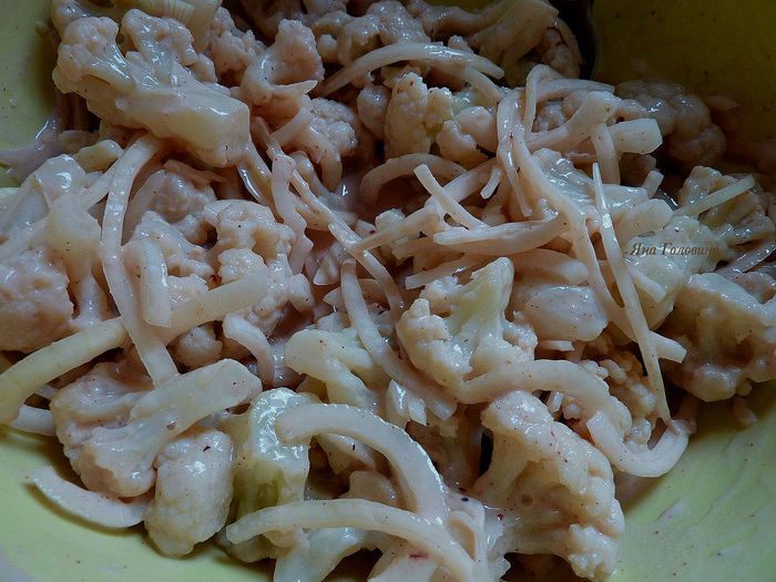 Цветная капуста, запеченная в йогурте с соевым соусом 