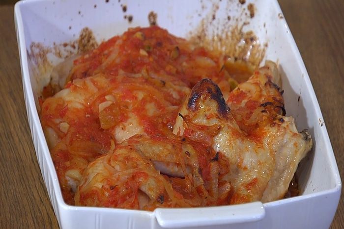 Курица в соусе с чатни манго 