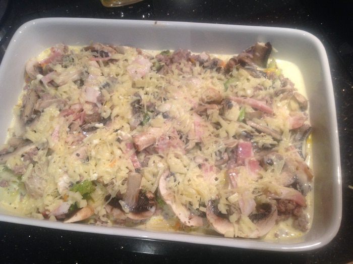 Гратен с цветной капустой и брокколи