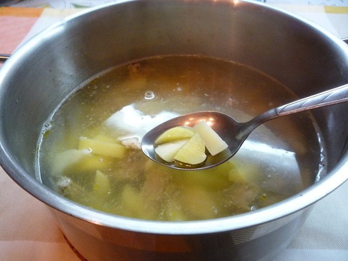 Куриный суп с сырными шариками