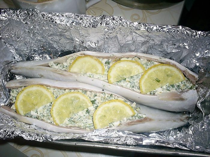 Фаршированная запеченная скумбрия &amp;quot;Пикантная&amp;quot;
