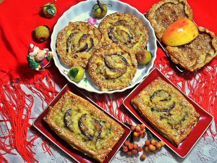 Слойки с картошкой и лососем
