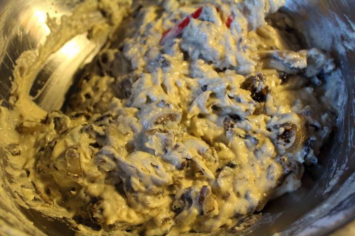 Пирог из кукурузной муки с грибами