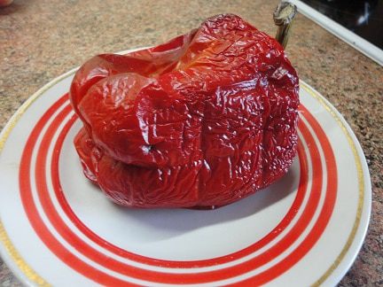 Рис с болгарским перцем и горошком