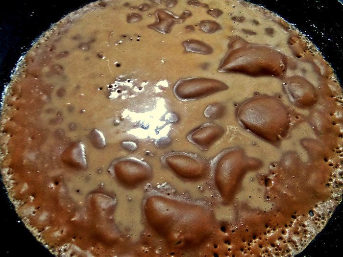 Шоколадные блины с лимонным курдом