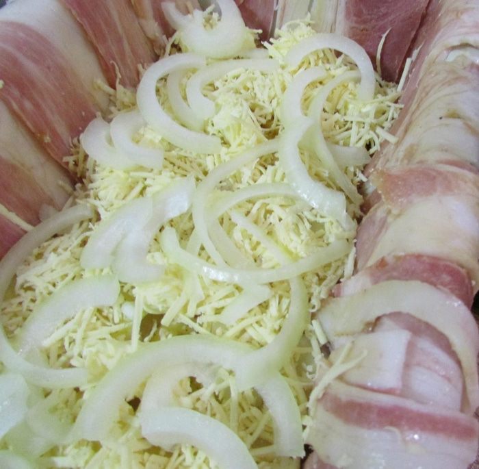 Картофельный мильфей с беконом