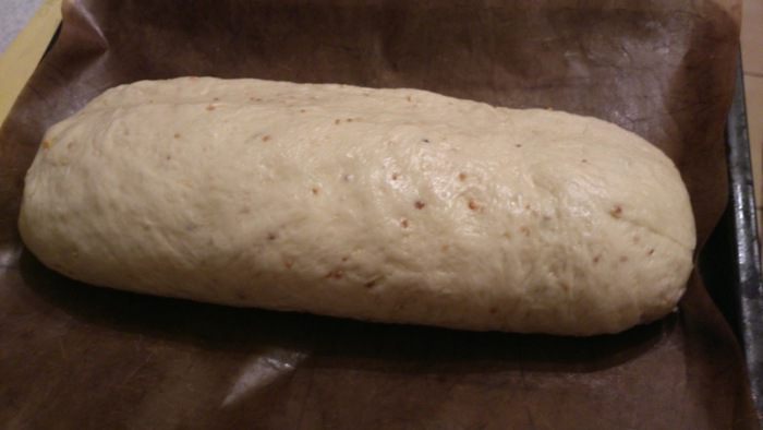 Марципановый штоллен с маком и яблоками