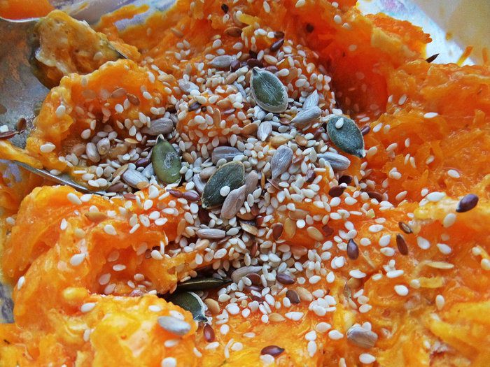 Тыквенные &amp;quot;драники&amp;quot; с пармезаном и курица в итальянских приправах