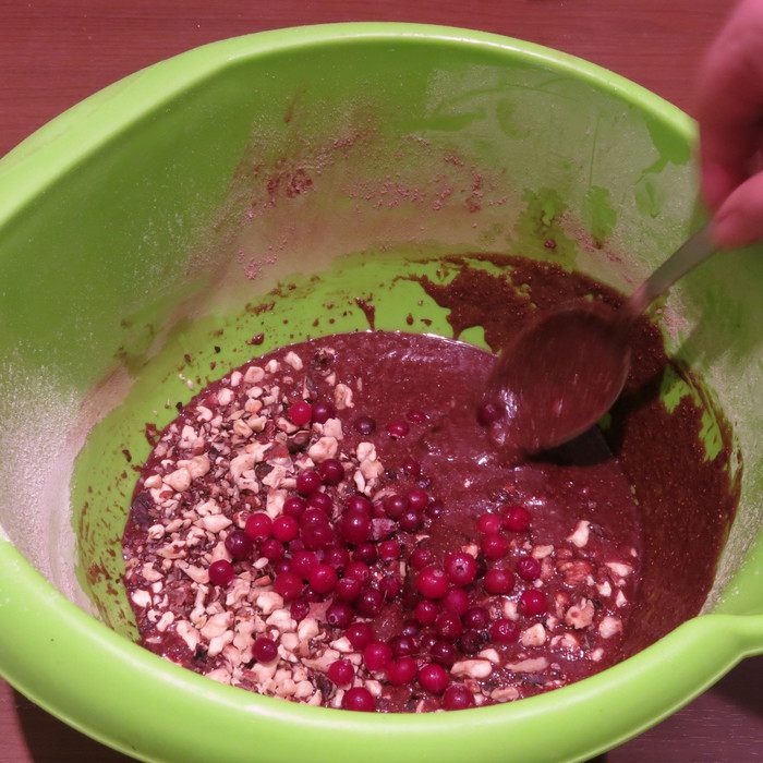 Кукурузный постный кекс с шоколадным мусcом