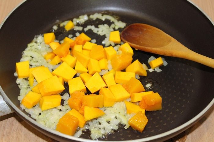 Ризотто с тыквой и белыми грибами