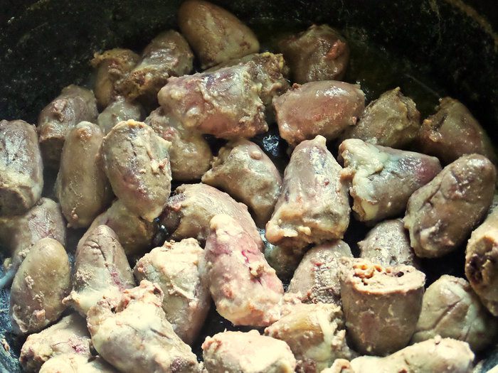 Булгур с сердечками в съедобной тарелке