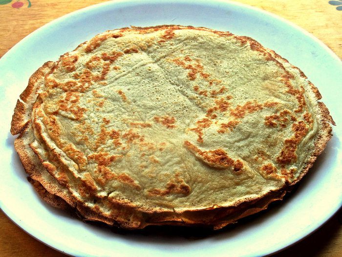 Блины на картофельном отваре с начинкой