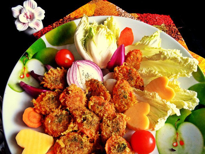 Морковка в сырной панировке