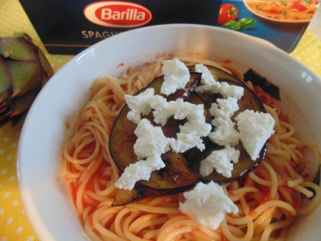 Спагетти  &amp;quot;Алла Норма&amp;quot; с баклажанами