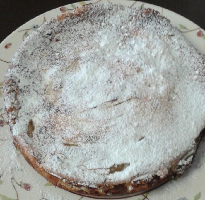 Творожный пирог с яблоками