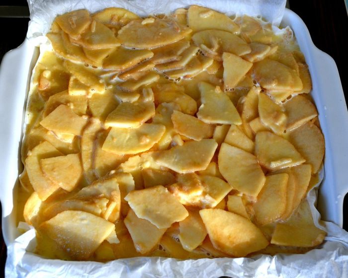 Яблочно-молочные квадратики