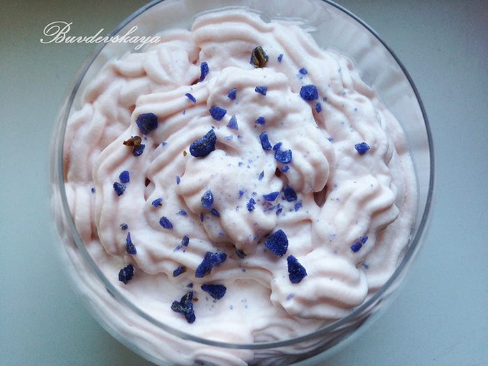 Фиалковое Тирамису (без сырых яиц)