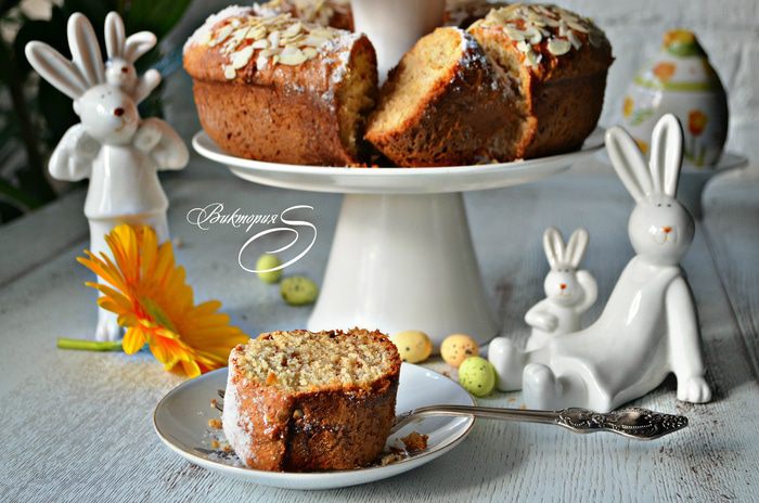 Миндальный пасхальный кулич