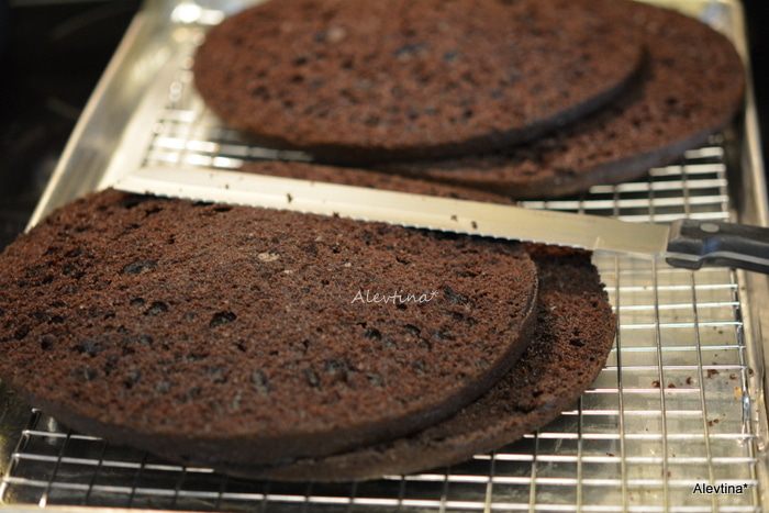 Шоколадный торт с клюквой