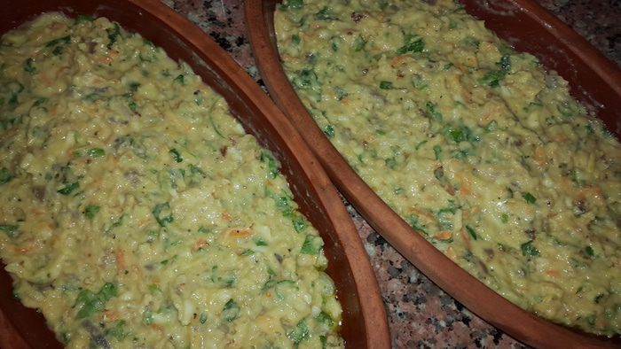 Запеканка из чечевицы с кабачком и сыром.