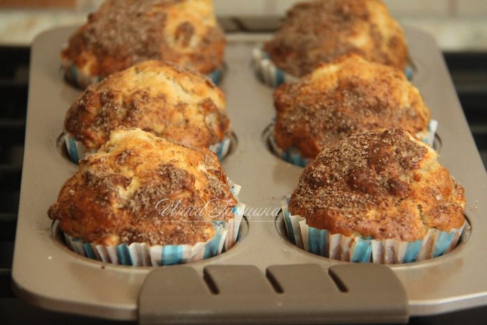 Нежные маффины с яблоком и пеканом